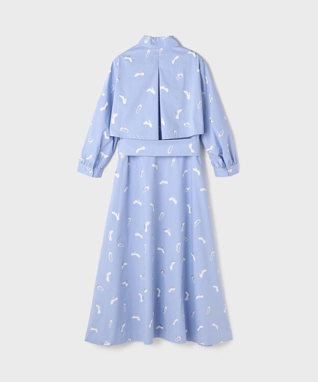 GRACE CONTINENTAL ヒールプリントシャツドレス ブルー