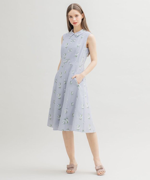 TOCCA 【洗える！】LILY OF THE VALLEY ドレス ブルー系7