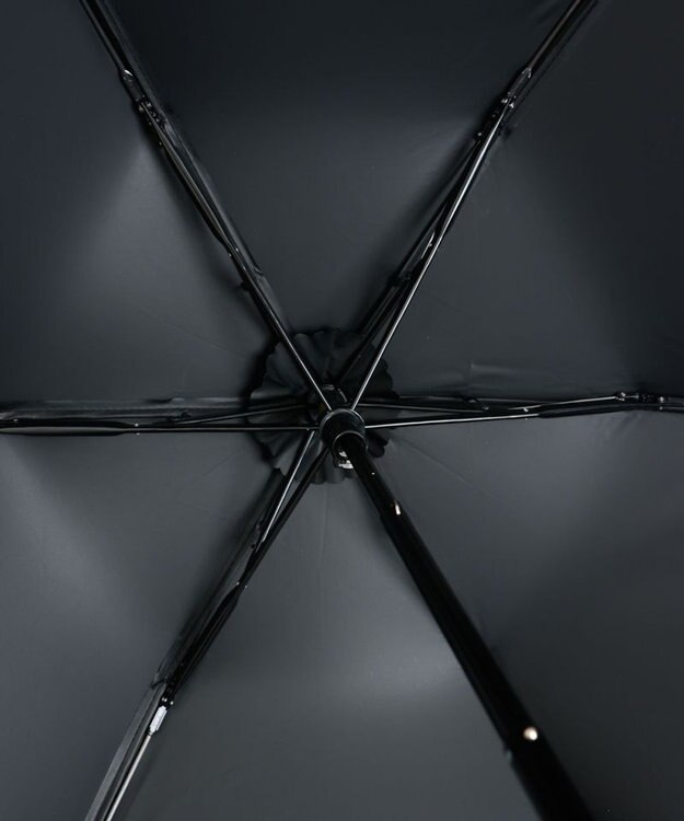 AURORA 【 Beaurance （ビューランス）】サマーシールド リボン/切り継ぎ加工晴雨兼用パラソル傘（折りたたみ傘） ブラック