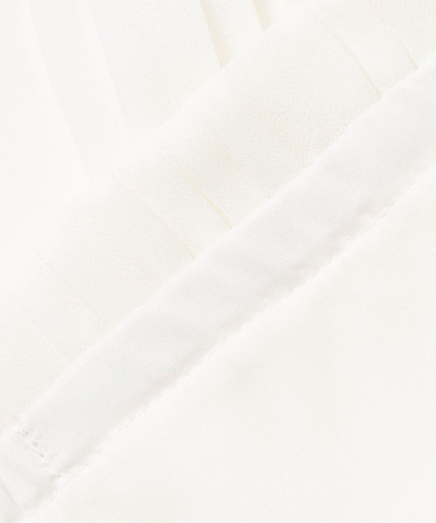 ANY SIS 【洗える】フロントプリーツシフォン ブラウス オフホワイト