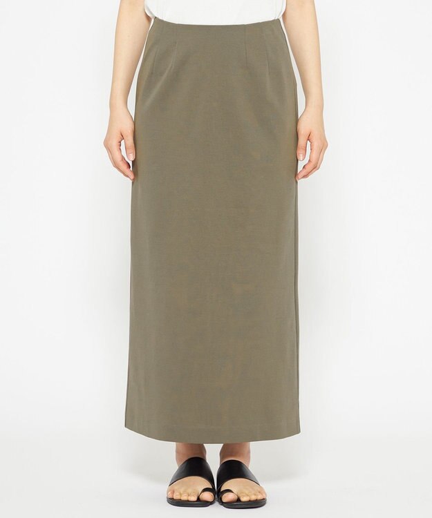 uncrave 【接触冷感・UVカット】ダブルフェイスジャージー スカート（uncrave STANDARD） オリーブ