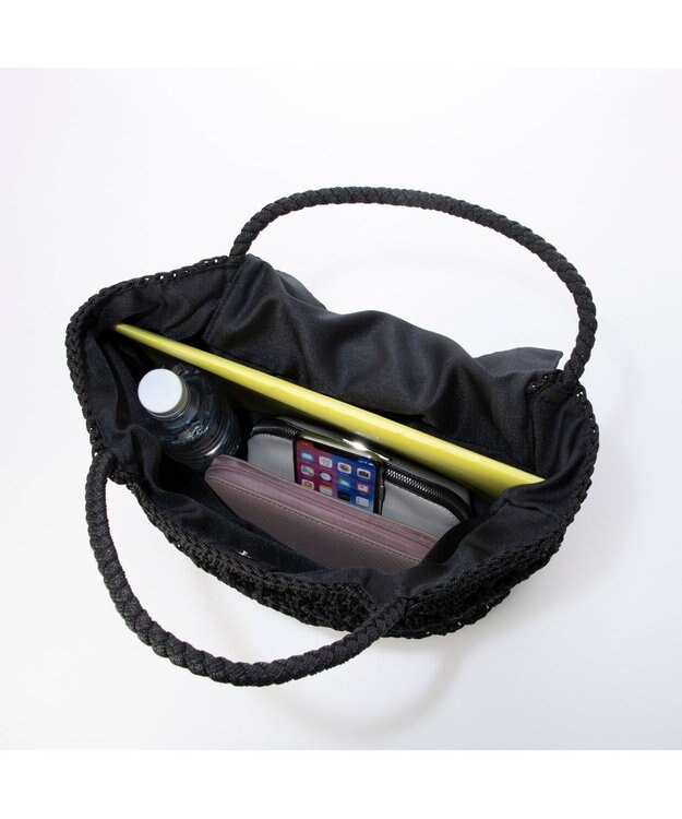 UNBILLION カシュカシュ cachecache / 柄編みベーシックトート ブラック