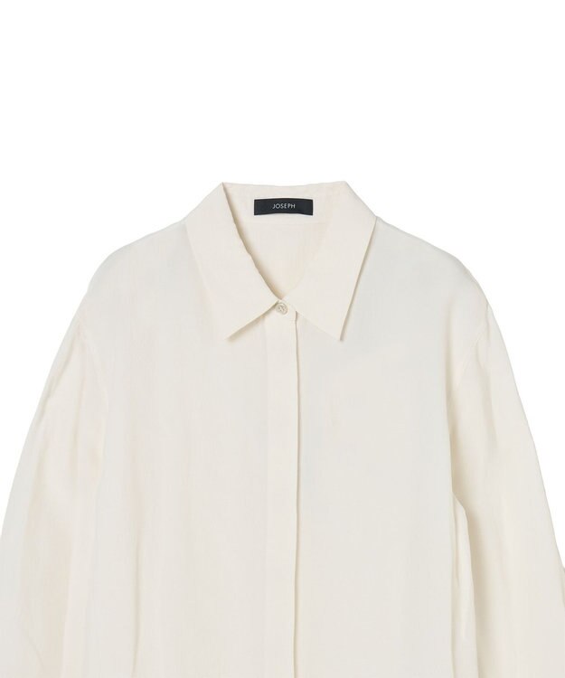 JOSEPH 【WEB＆OUTLET限定】CDC ブレンド シャツカラーブラウス Ivory
