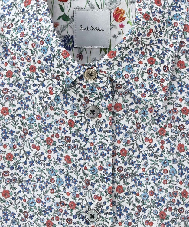 Paul Smith リバティプリント 半袖シャツ オフホワイト