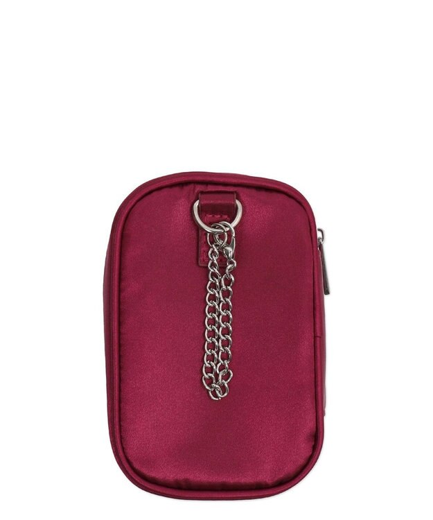 WEGO 【痛バ＆推し活グッズ】ダブルリボンサテンぬいポーチ ワイン