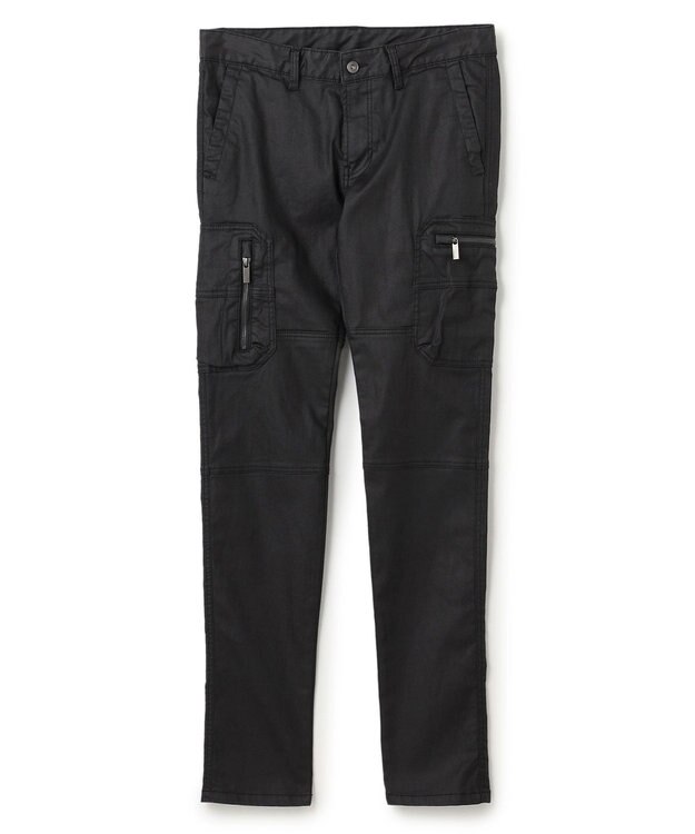 JOSEPH HOMME 新色・新型【抜群のストレッチ性/光沢素材】ハイパワーソフトストレッチ デザインパンツ/ STICK DESIGN ブラック系