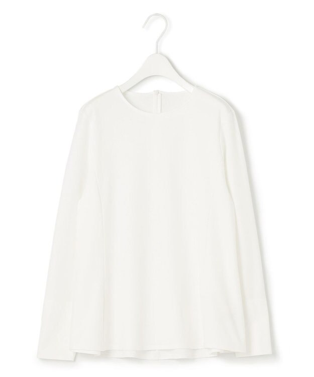 ICB 【洗える】リバーストレッチジャージー ペプラムカットソー オフホワイト系