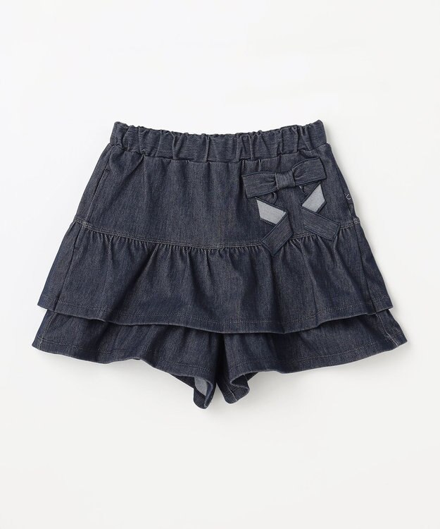 組曲 KIDS 【110-140㎝】リボンティアード キュロット ネイビー