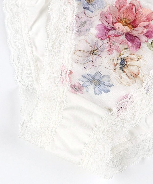 WACOAL ショーツ 【リボンブラ 脇すっきり】 BXB443とペア はきこみ丈あさめ やわらかく伸びる(バック) レディース PXB143 /ワコール アイボリー