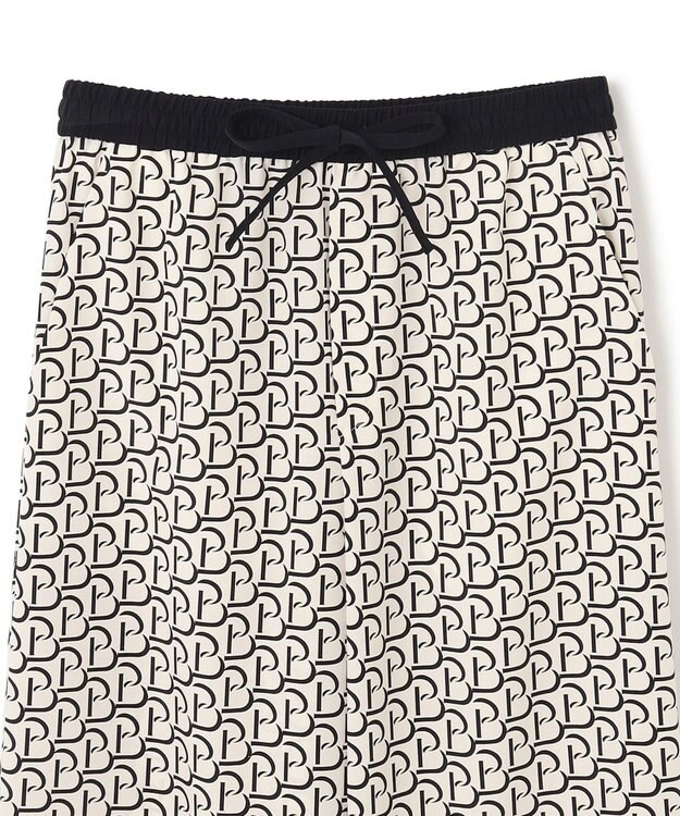 BEIGE， 【S-size】MONT THABOR / ロゴパンツ Ecru×Black