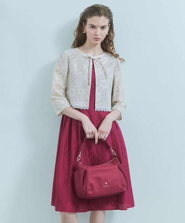 TOCCA 【大人百花掲載】PIECE OF CRESCENT NYLONBAG バッグ ボルドー系