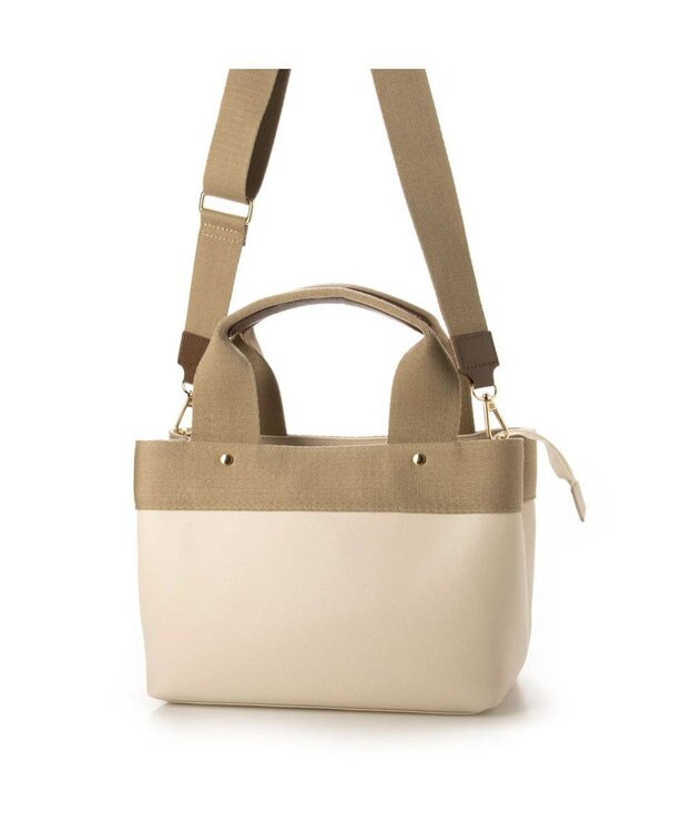 UNBILLION 【訳あり商品】カシュカシュ cache cache / テープディテール2wayパーテーショントート アイボリー