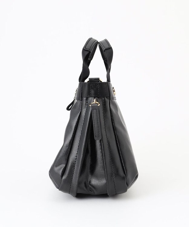 LA BAGAGERIE 【コットン×ポリウレタン】シャイニーミニマムトート ブラック