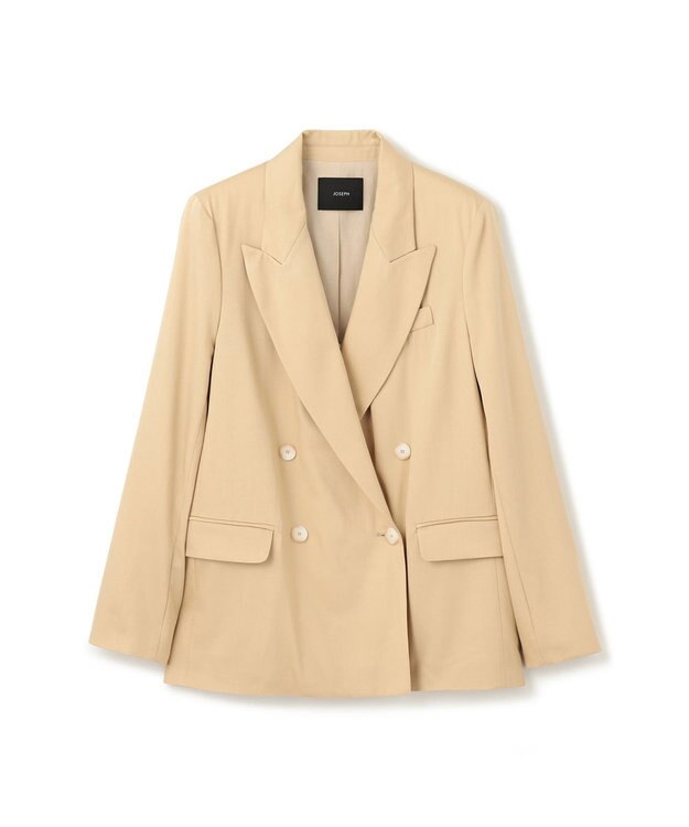 JOSEPH ソフトビスコーステーラリング　ダブルブレステッドジャケット Safari