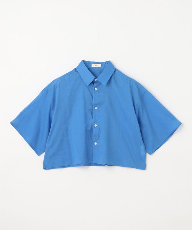 NAVE 【Nave 　洗える】シアークロップド シャツ サックスブルー系