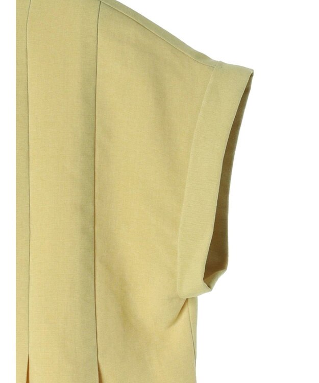 Green Parks フレンチスリーブタックブラウス Yellow