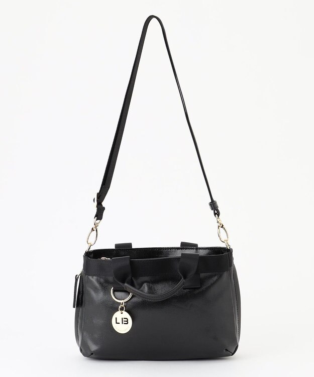 LA BAGAGERIE 【コットン×ポリウレタン】シャイニーミニマムトート ブラック