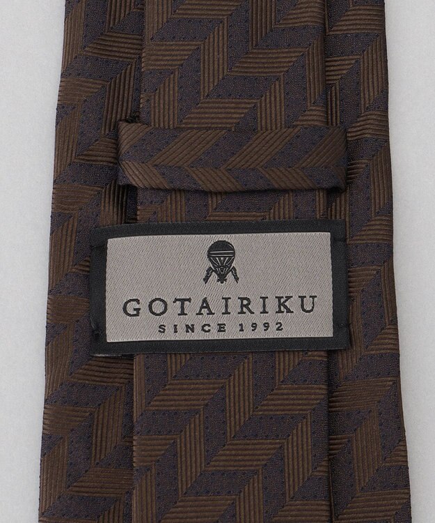 GOTAIRIKU GOTAIRIKU別注【日本製】シルク ネクタイ_総柄 ダークブラウン系8