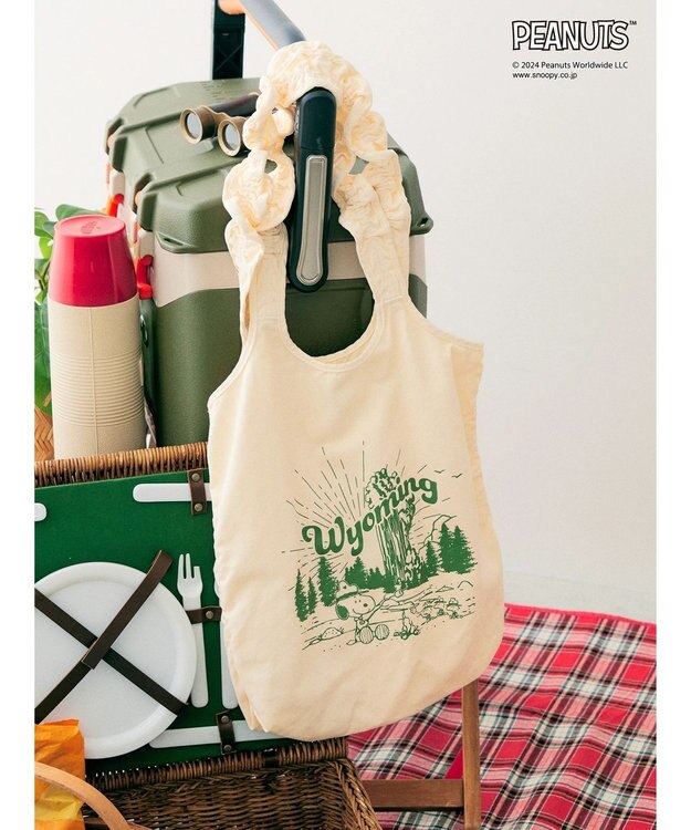 AMERICAN HOLIC ピグメントフリルＢＡＧ／ＰＥＡＮＵＴＳ Ivory