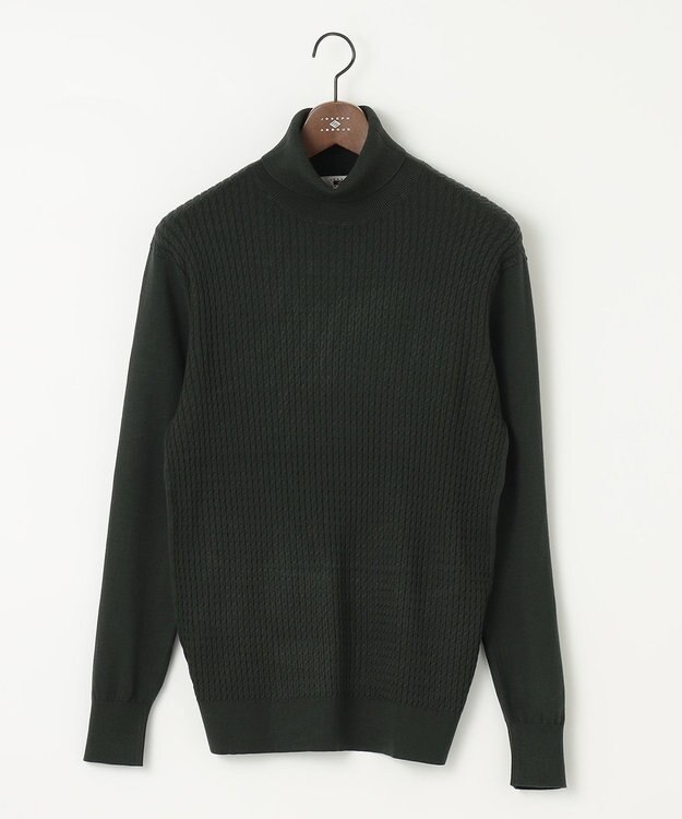 JOSEPH ABBOUD 【チクチクしない/イージーケア】SNOWYタートルネックニット ダークグリーン系