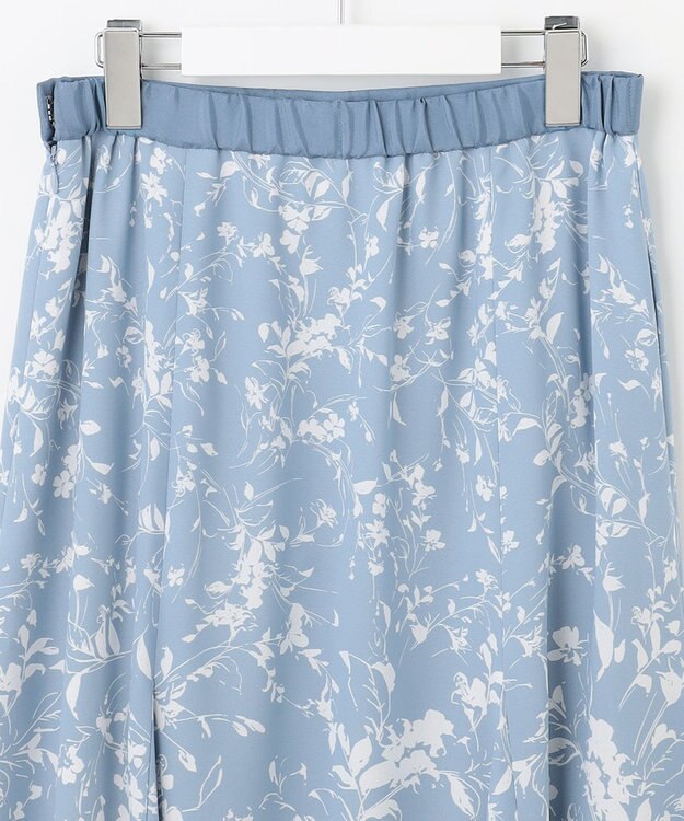 自由区 【XSサイズ～/洗える】グラデーションフラワープリントマーメイドライン スカート スカイブルー系5