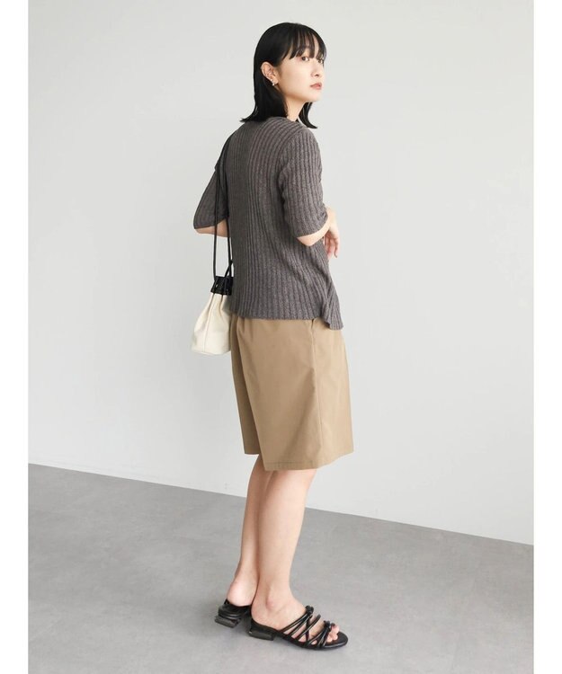 Green Parks テープヤーンドッキングニットプルオーバー Charcoal Gray