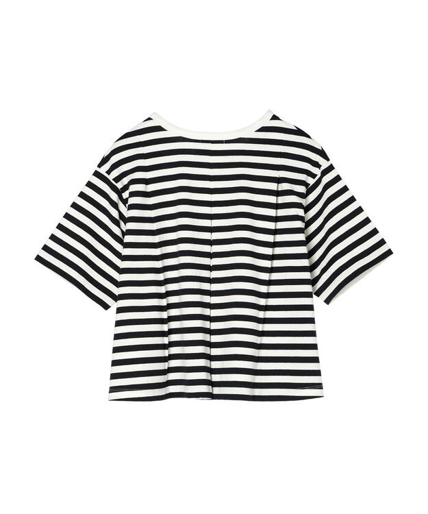 earth music&ecology バックタッククロップドＴ Border