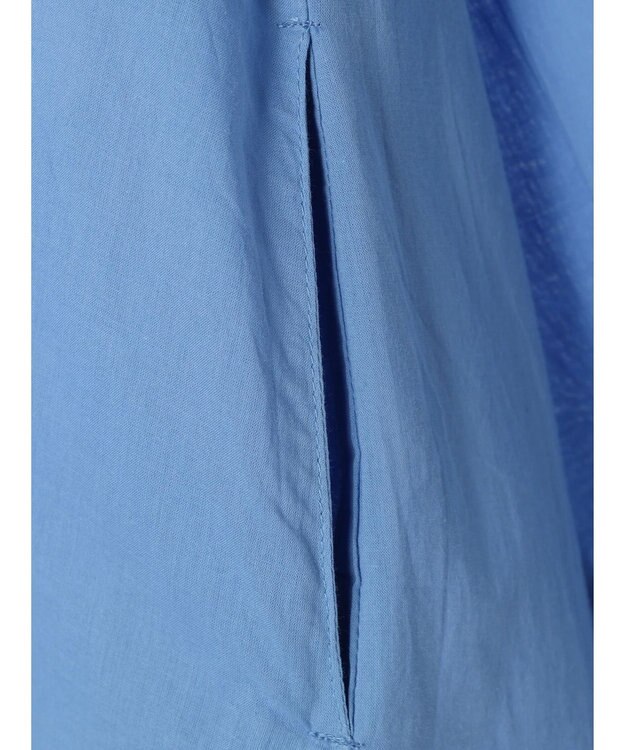 CRAFT STANDARD BOUTIQUE インド綿Ａラインシャツワンピース Sax