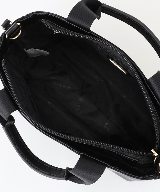 LA BAGAGERIE 【コットン×ポリウレタン】シャイニーミニマムトート ブラック