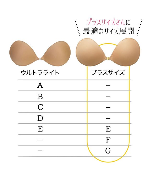 BRADELIS New York 【NuBra /コンパクトに整える・軽量】ヌーブラ・プラスサイズ 公式 グラマーさん向け ストラップレスでストレスフリーなブラ モカ