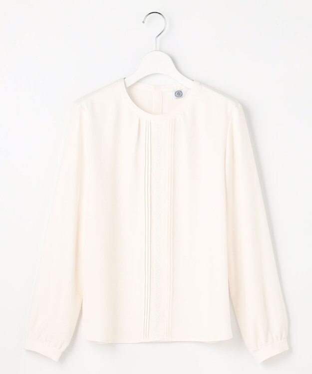 J.PRESS LADIES S ヌーディスバックサテン ブラウス アイボリー系