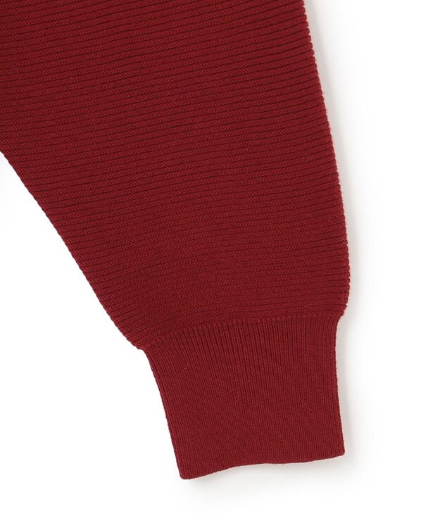 23区 L 【前後着用可能】コットンカシミヤ ニット ダークレッド