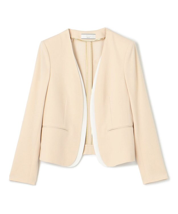 BEIGE， CINDY / ダブルカラージャケット Sheer Orange×White