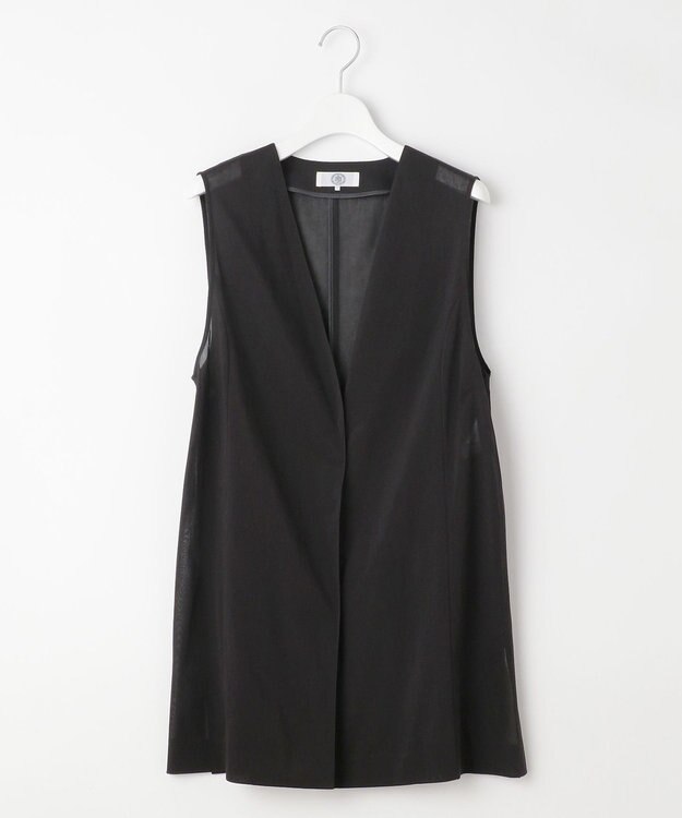 J.PRESS LADIES 【WEB限定・洗える】シアートリコット ジレ ブラック系
