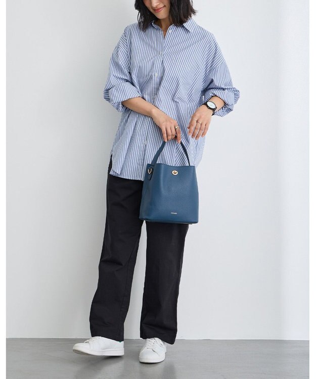 MioFIRANO ツイストロックボックスハンドバッグ 3WAY　FIRANO フィラノ NAVY