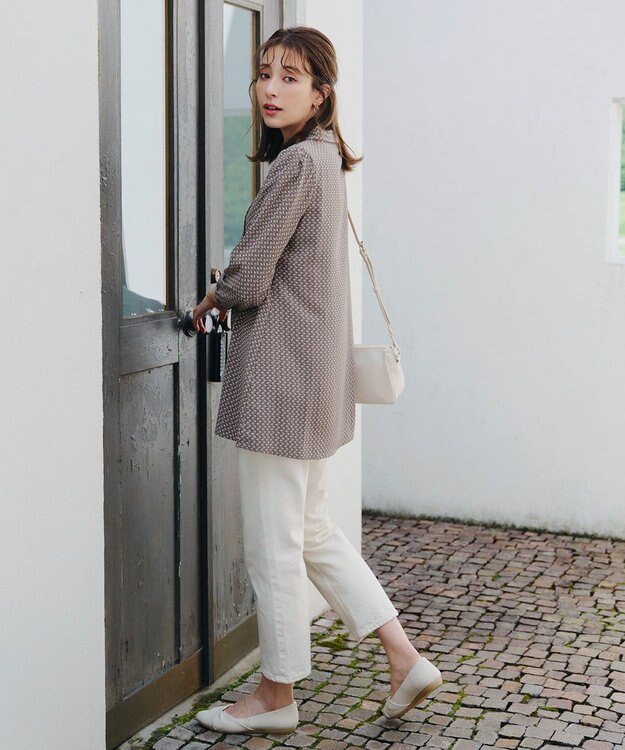 Tiaclasse 【洗える】ボウタイチュニック モカ