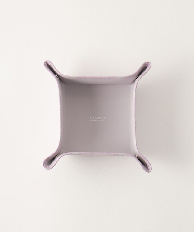 MIYABIYA La quoh with kirakaracho 角つなぎ プリントレザー レザートレー 撫子色（ライラック）