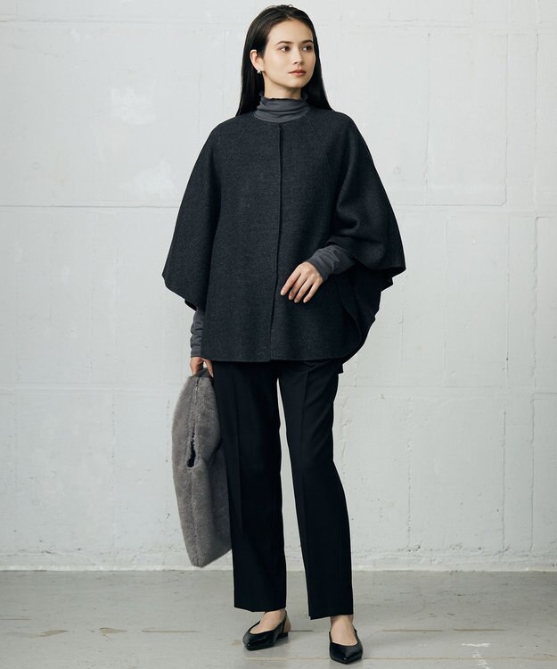 自由区 L 【SHIHOさん着用】TRスラブツイルテーパード パンツ ブラック