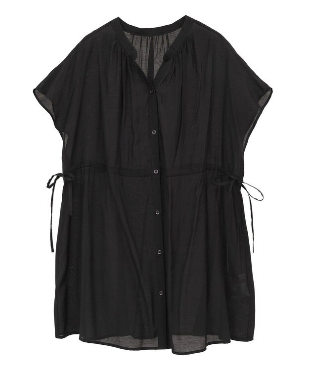 AMERICAN HOLIC ウエストドロストフレンチスリーブブラウス Black