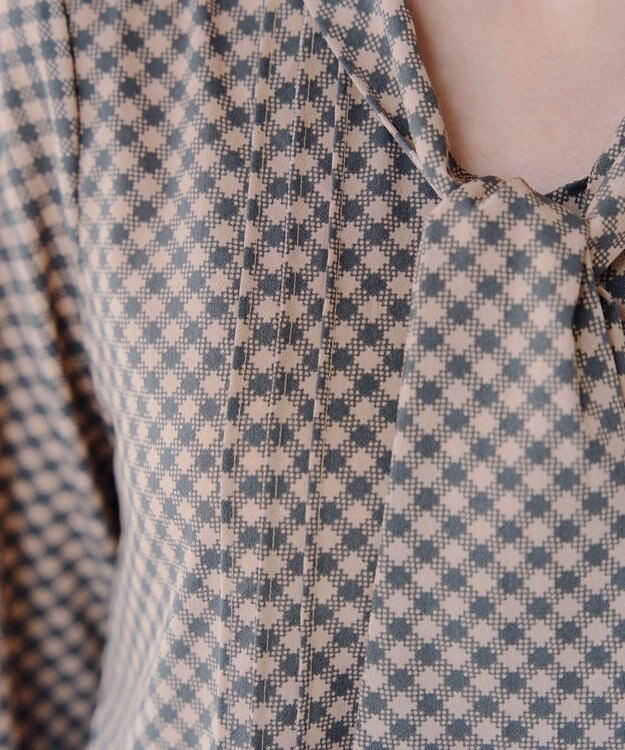 Tiaclasse 【洗える】ボウタイチュニック ベージュ