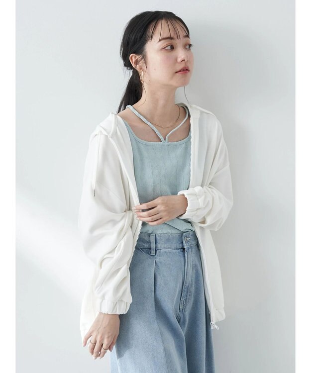 earth music&ecology ＵＶカット加工パーカー Ivory