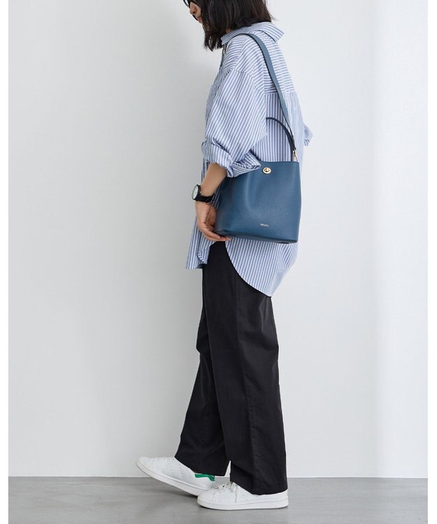 MioFIRANO ツイストロックボックスハンドバッグ 3WAY　FIRANO フィラノ NAVY