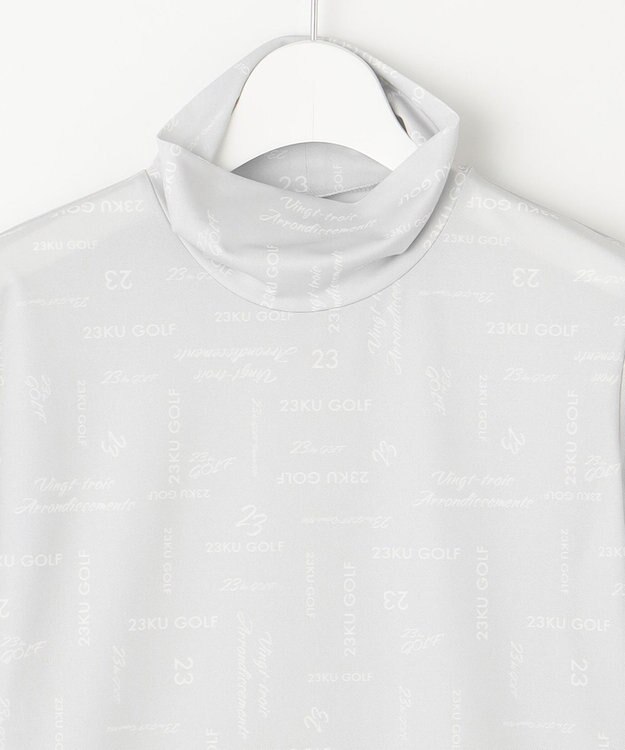 23区GOLF 【WOMEN】【吸水速乾・UVケア】５０ｄカノコロゴ総柄  インナーシャツ ライトグレー系1