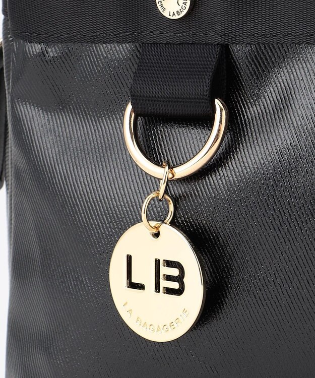 LA BAGAGERIE 【コットン×ポリウレタン】シャイニーミニマムトート ブラック