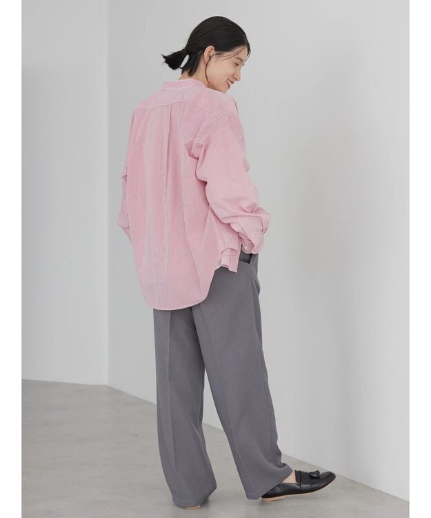 AMERICAN HOLIC 綿ブロードＢＩＧシャツ Stripe Red