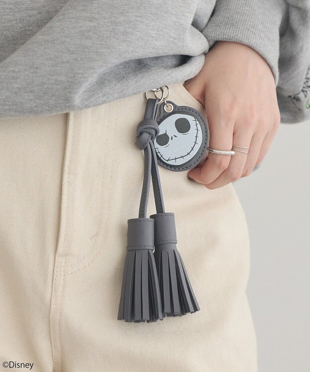 earth music&ecology ナイトメア/アソートフリンジチャーム チャコールグレー