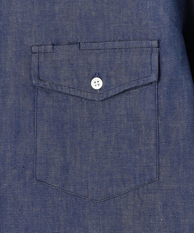J.PRESS MEN デニムルックツイルシャツ/B.D サックスブルー系