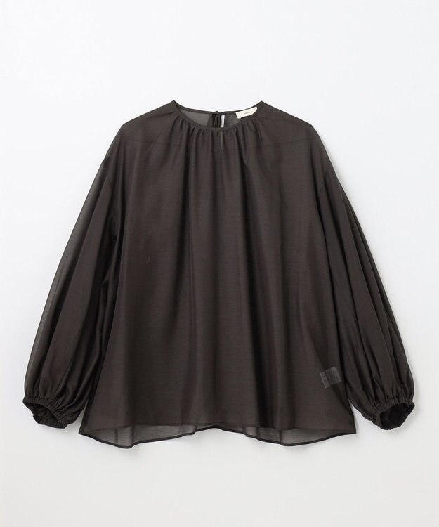 NAVE 【Nave】ブライトシアーボイル ギャザーブラウス ブラウン系