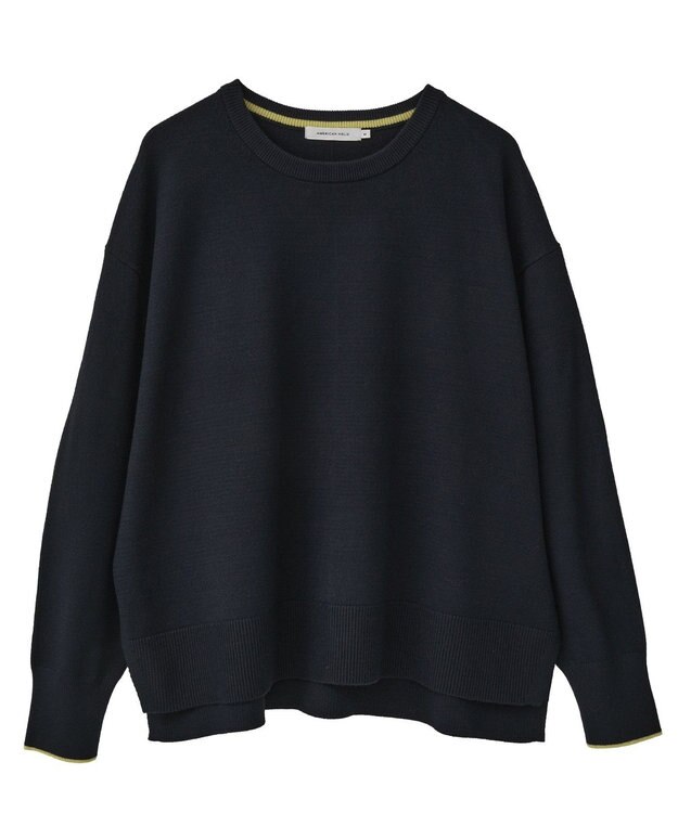 AMERICAN HOLIC バイパチクルーネックニットプルオーバー Dark Navy