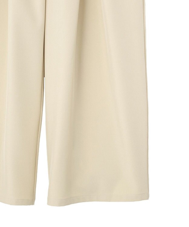 Green Parks デザインタックワイドパンツ Light Beige